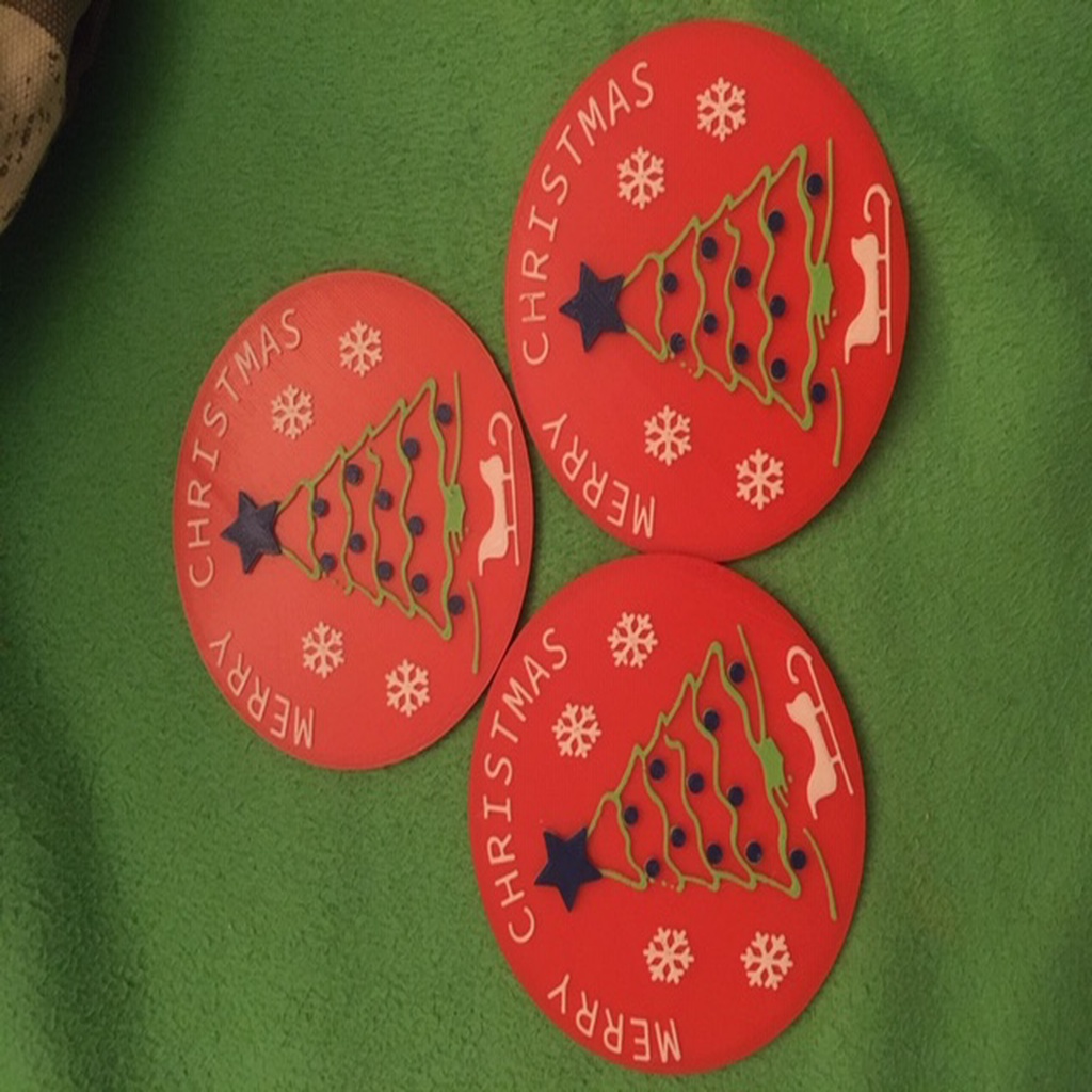 Christmas coasters with box