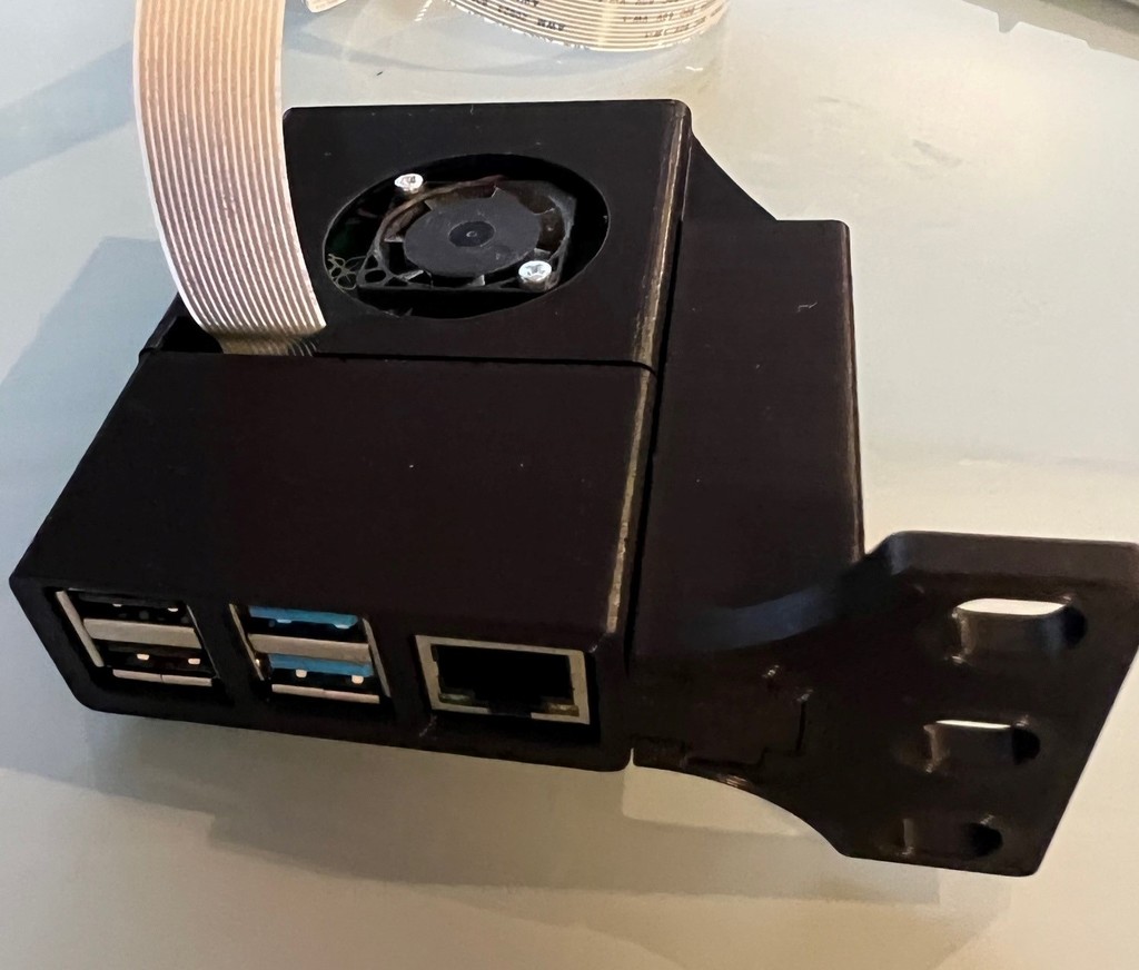 Raspberry pi rack mount for POE fan and camera