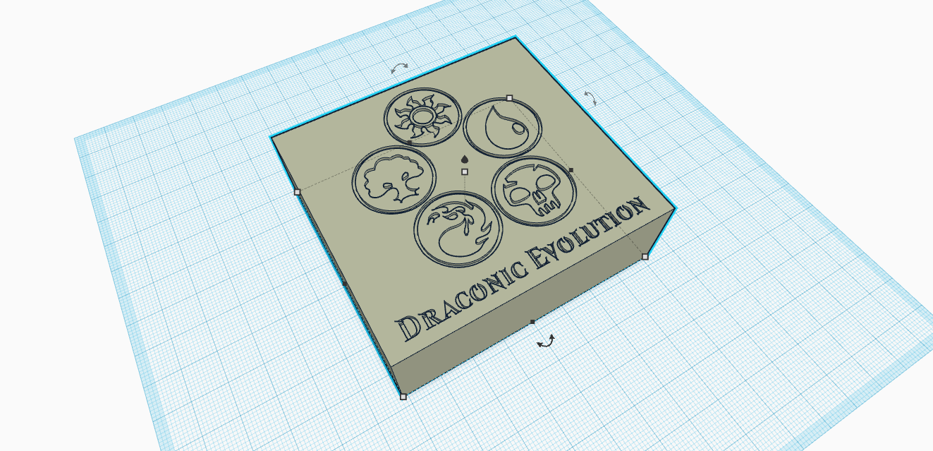 Draconic Evolution MTG Commander Deck Box Top