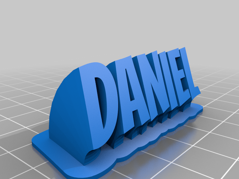 My Customized SweepiDANIELng 2-line name plate (text)