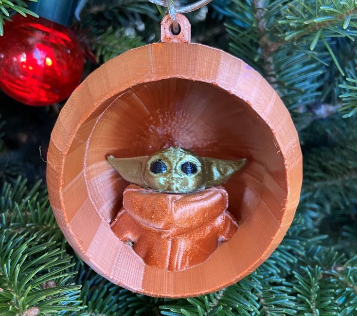 Baby Yoda Christmas Ornament