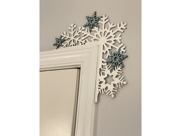 Christmas Decoration Door Corner Snowflakes