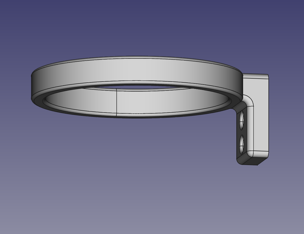 Garden Pot Wall Mount with FreeCAD Project Source