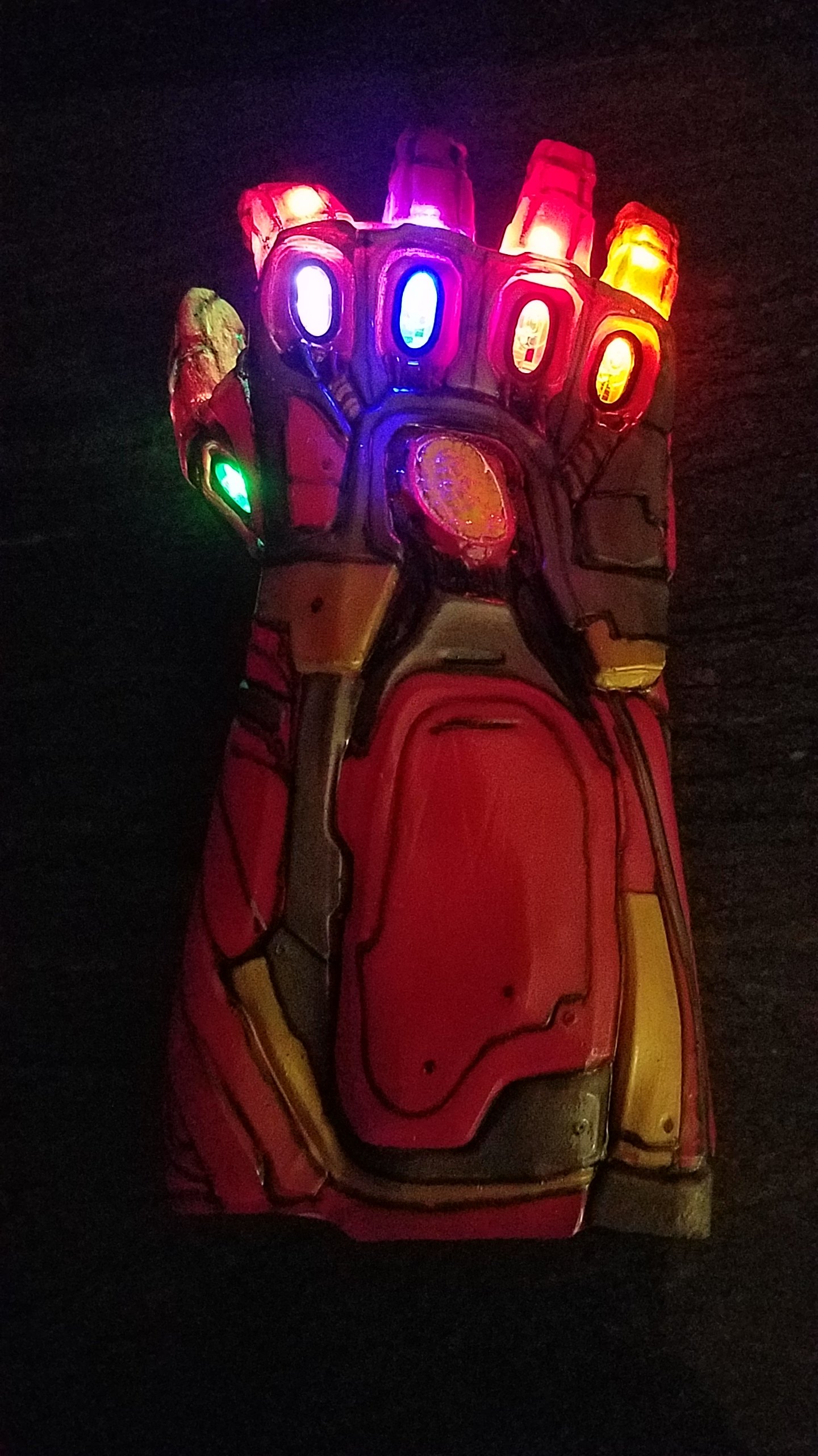 Iron Man Endgame gauntlet with lights