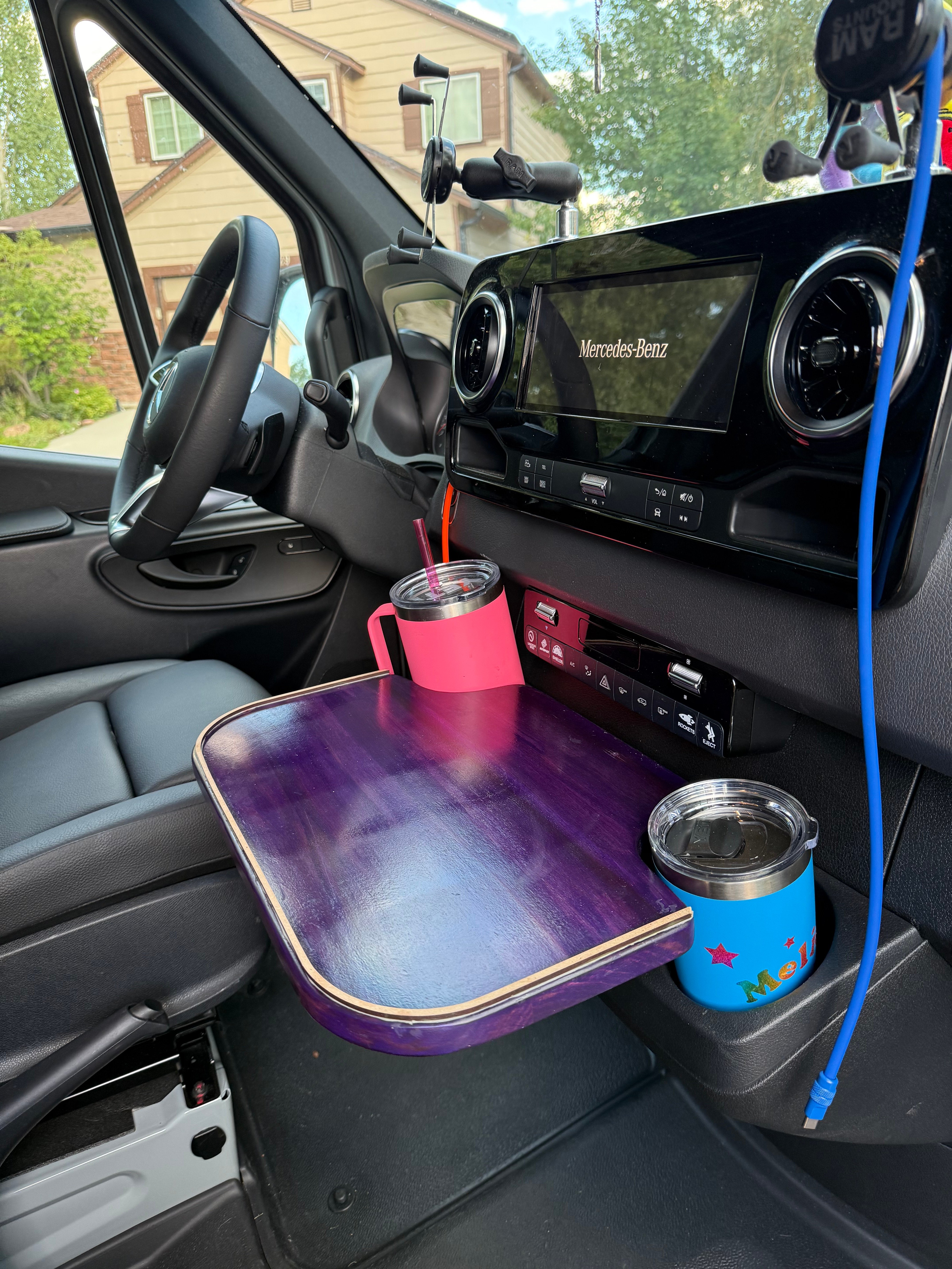 Cup Holder adapter for sprinter Van 2500 with the 4 cup holder stock.