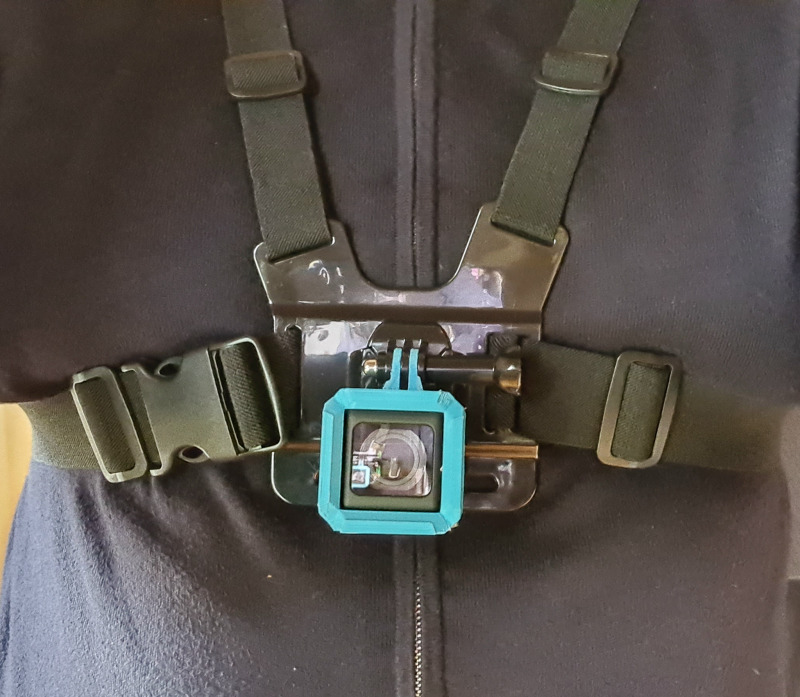 RunCam 5 holder for GoPro chest mount for bicycling