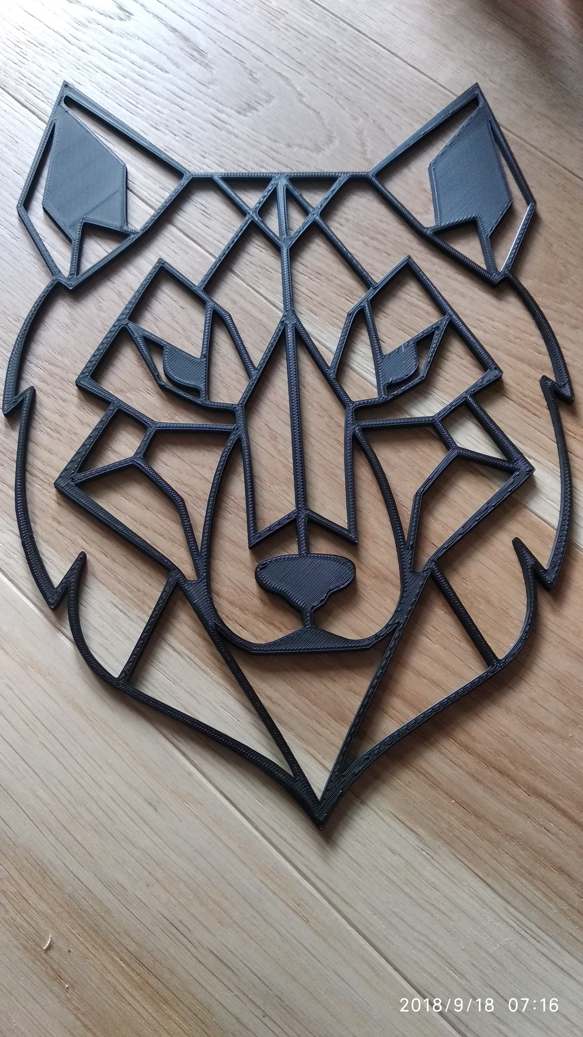 Geometric Wolf Wall Sculture
