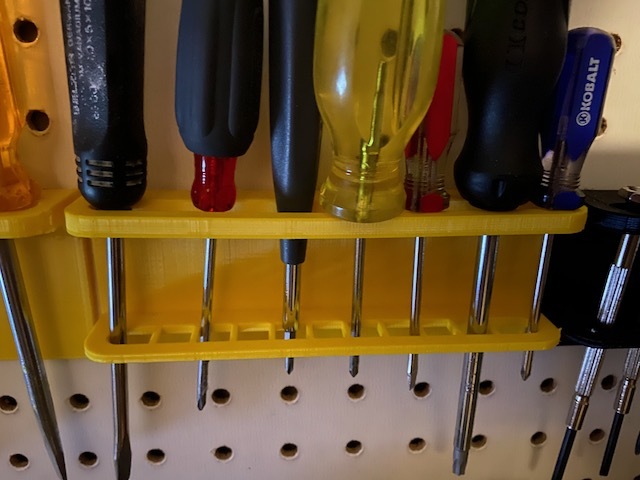 screwdriver shelf for pegboard