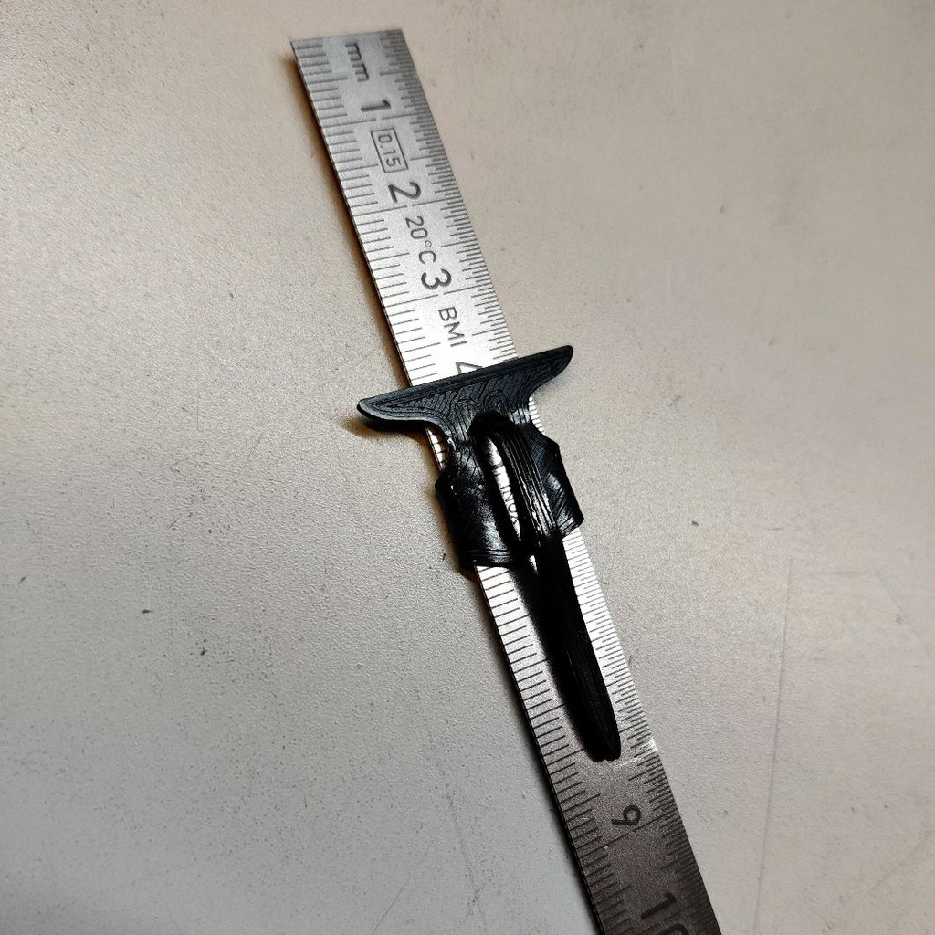 Steel ruler depth gauge with pocket clip