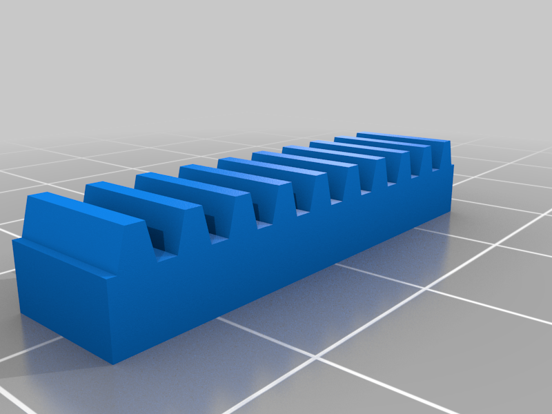 Lego compatible 10-tooth rack