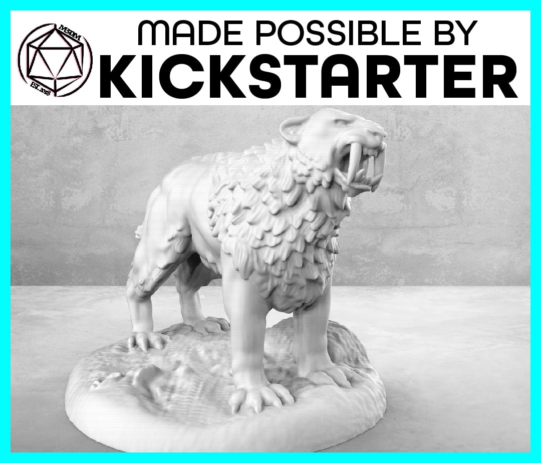 Image of Saber Tooth Tiger - Action Pose - Tabletop Miniature