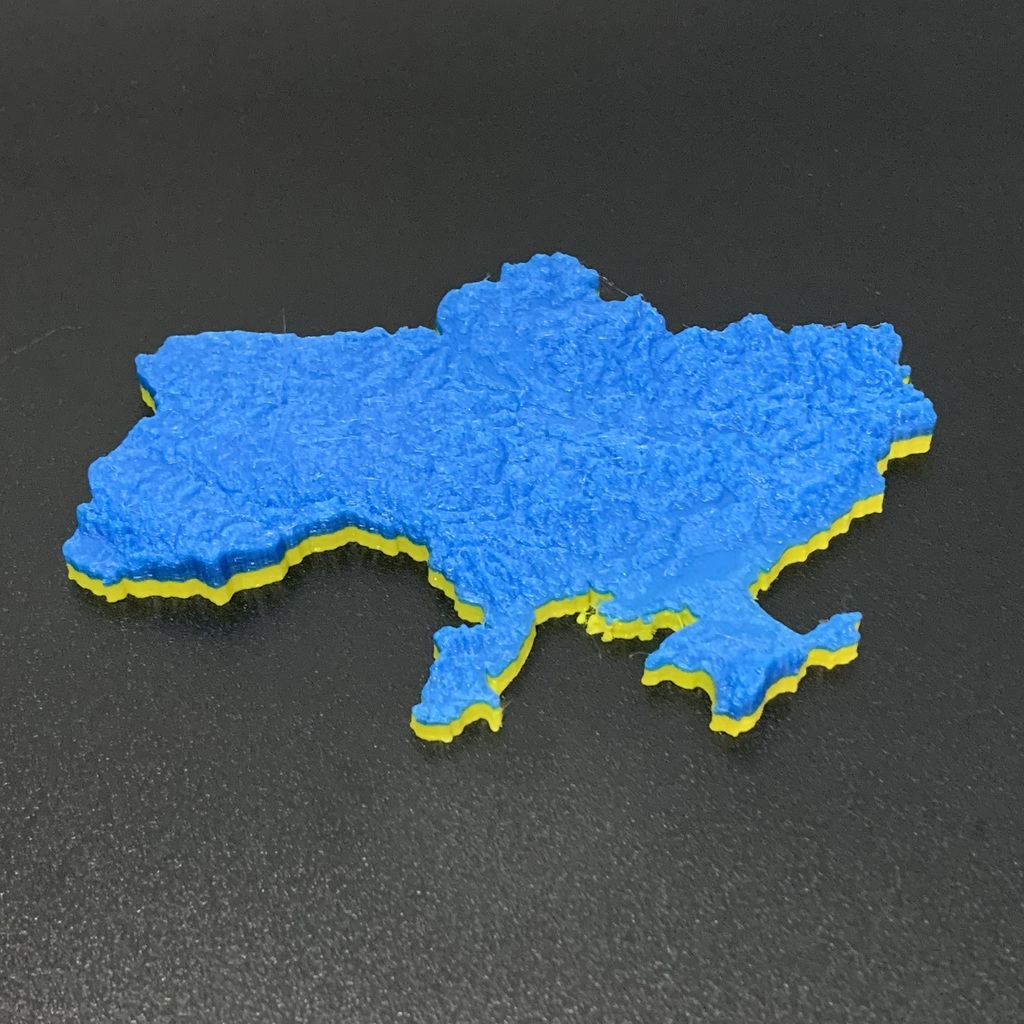 Ukraine Topography Magnet