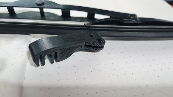 Wiper Blade Attachement Bayonet Type A (for classic Mini) with M2.5 Fastener Screw - Including STEP file