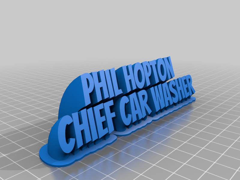 My Customized Sweeping 2-line name plate (text)Phillip