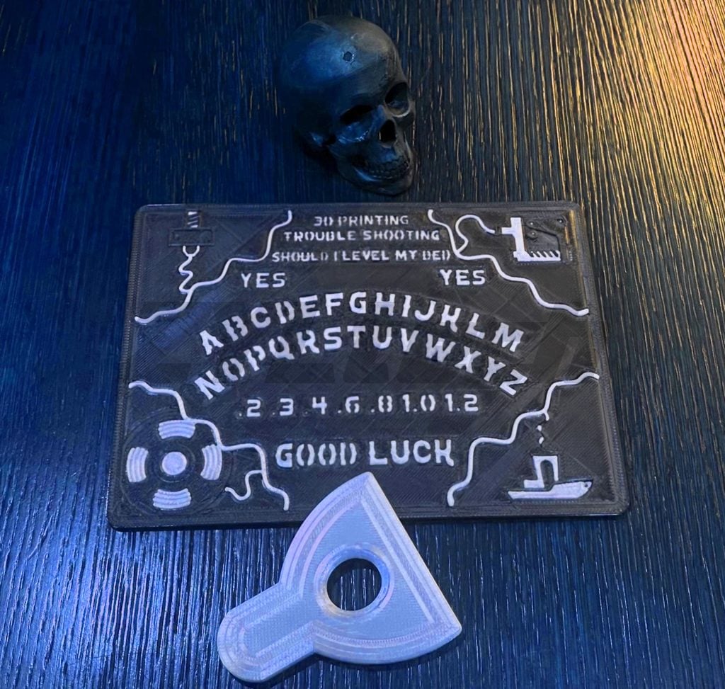 3D Printing Trouble Shooting Spirit Board Ouija Halloween Humor