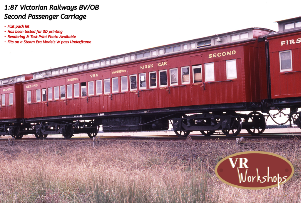 1:87 Victorian Railways BV/OB Passenger Carriage 
