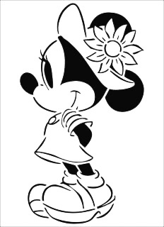 Minnie Mouse stencil 2