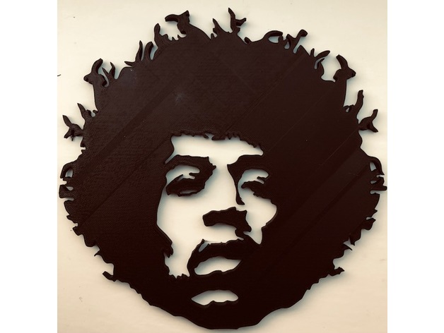 Jimi Hendrix Stencil Wall Art