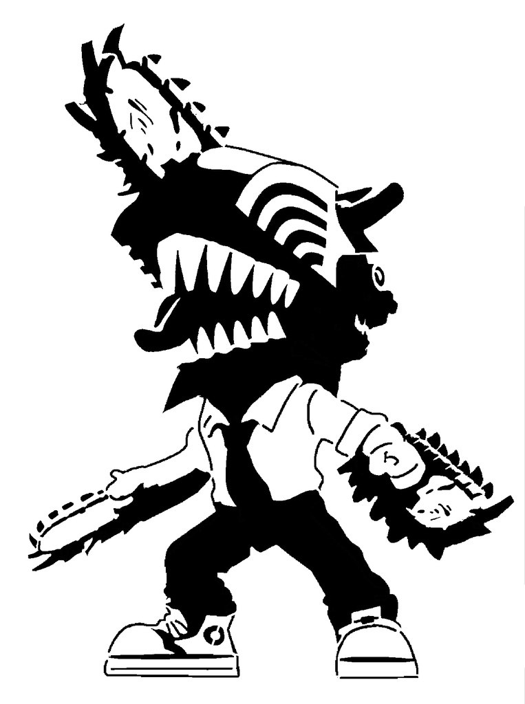 Chainsaw Man stencil 3