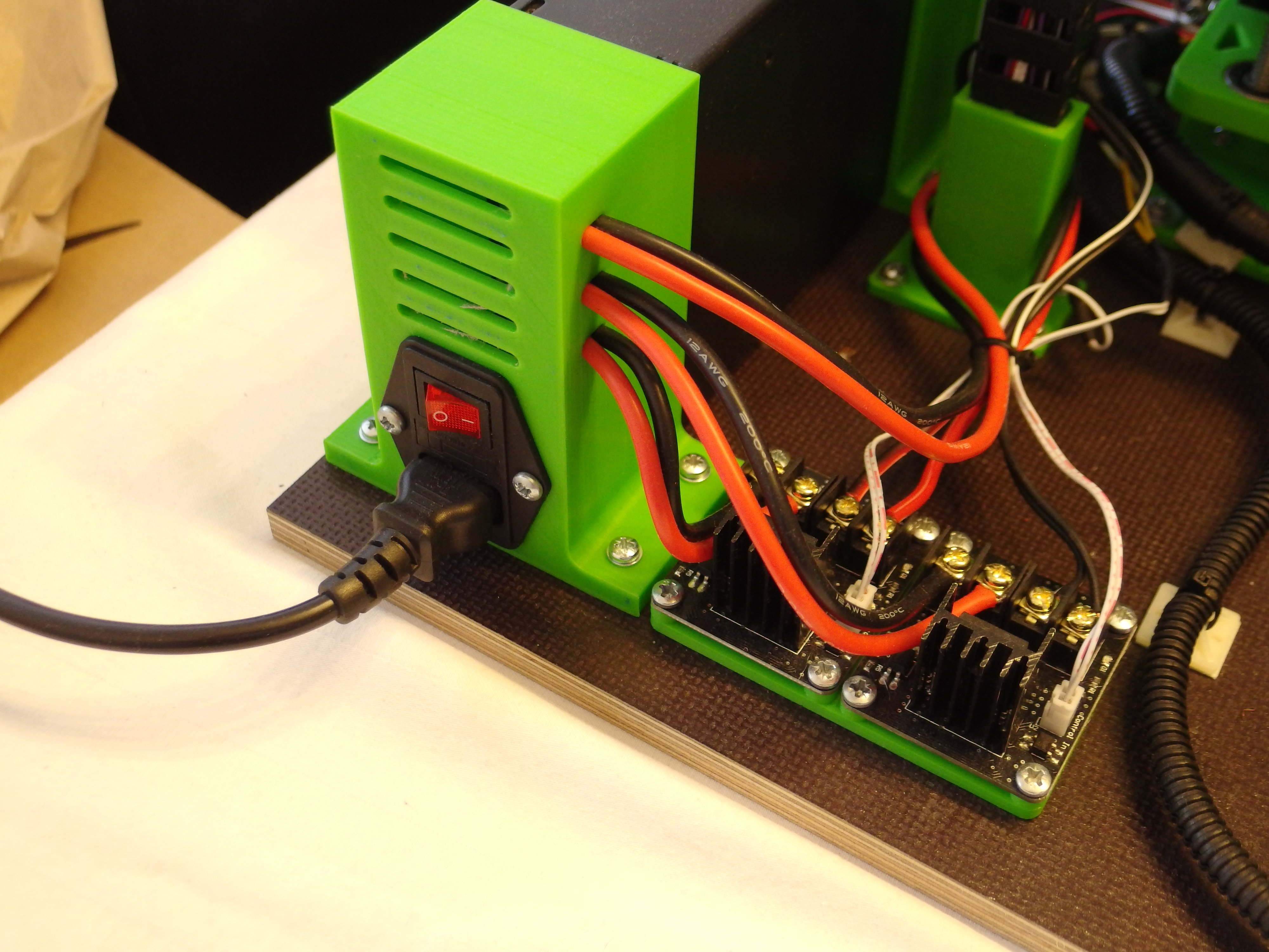 Tevo Tarantula PSU Case & Mosfet Bracked