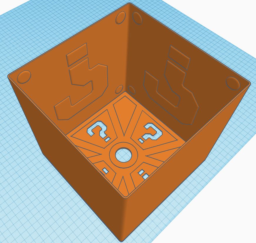 Mario question mark block lampshade top down