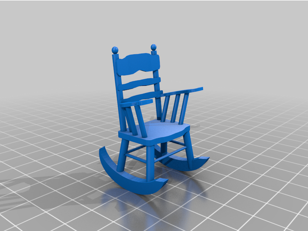 FICHIER pour imprimante 3D : salon - bibliothèque - salle a manger  - Page 5 Featured_preview_Wider_Rocking_Chair_d2