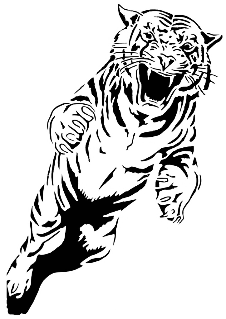 Tiger stencil 3
