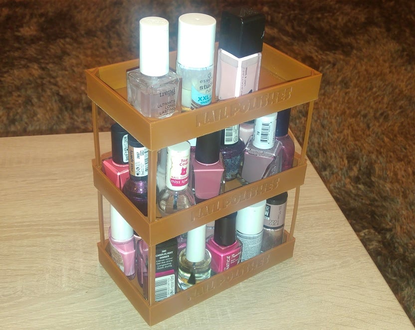 Nail polish holder - stackable storage boxes