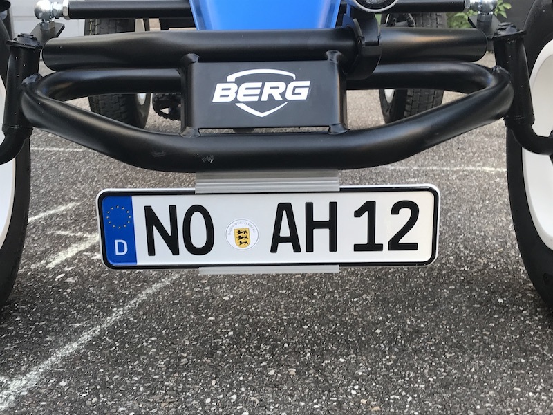 BERG GoKart - license plate holder front 
