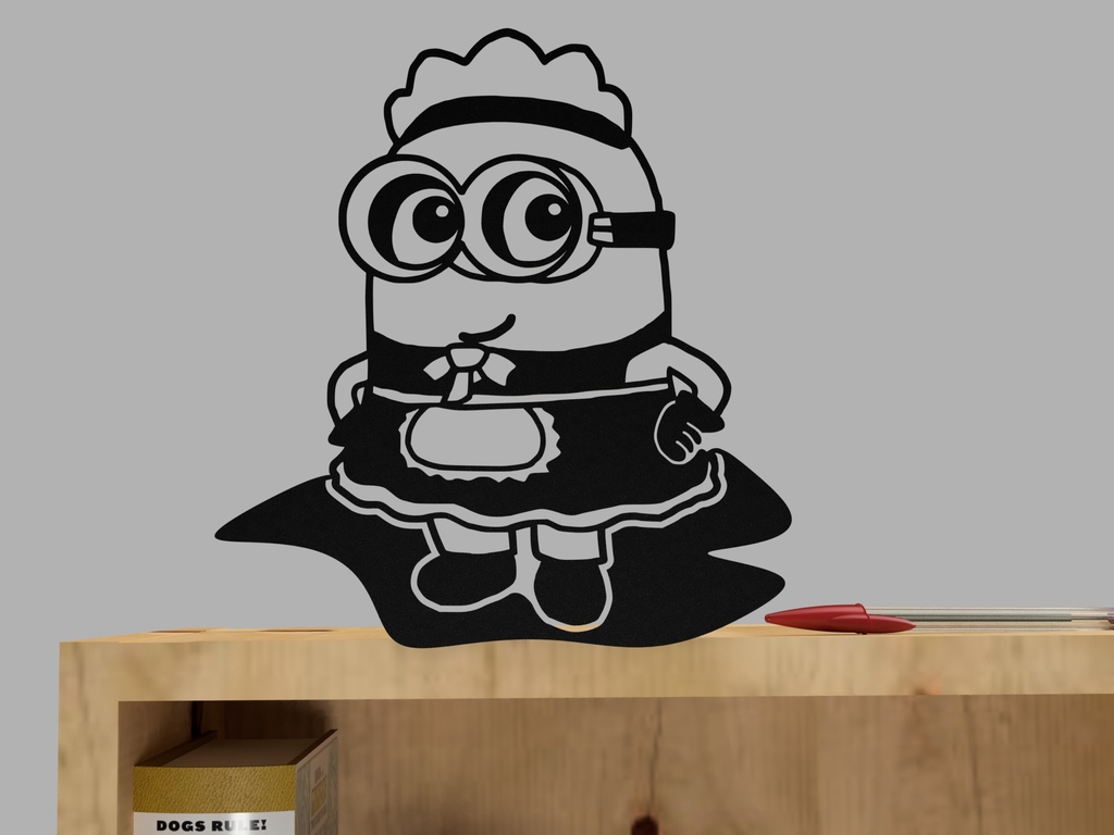 Minion Bob in a French Maid's outfit