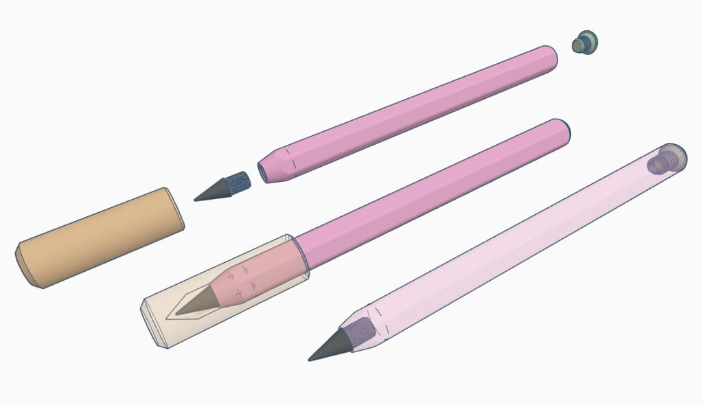 perpetual pencil tip holder