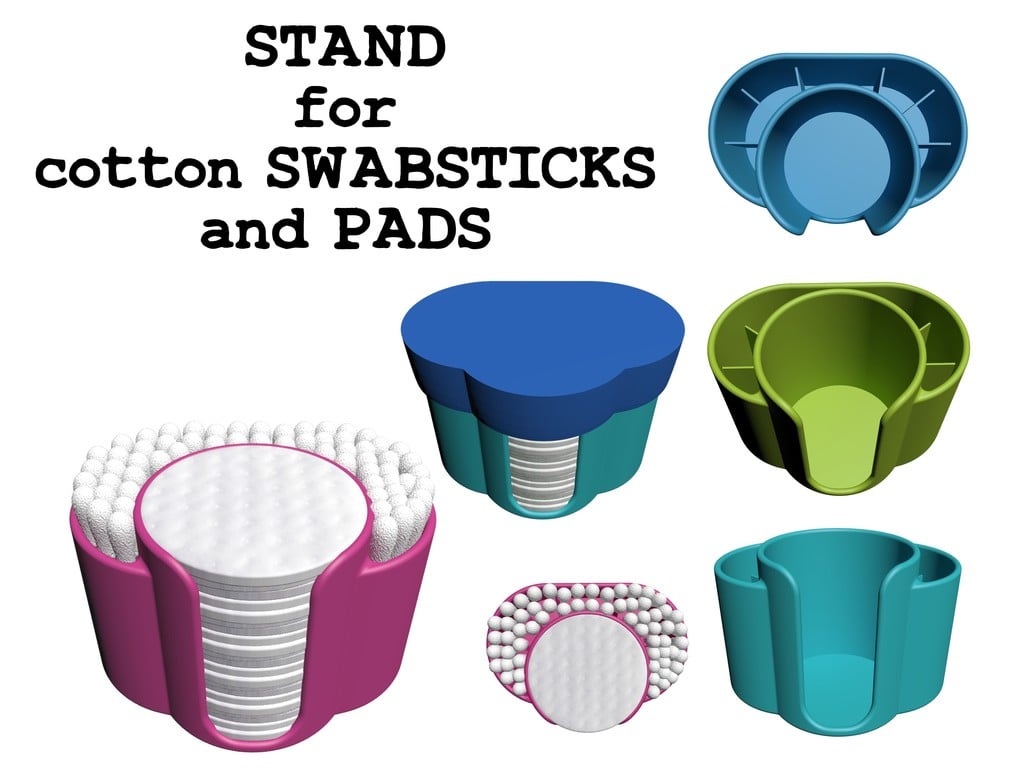 Stand for cotton swabsticks and pads