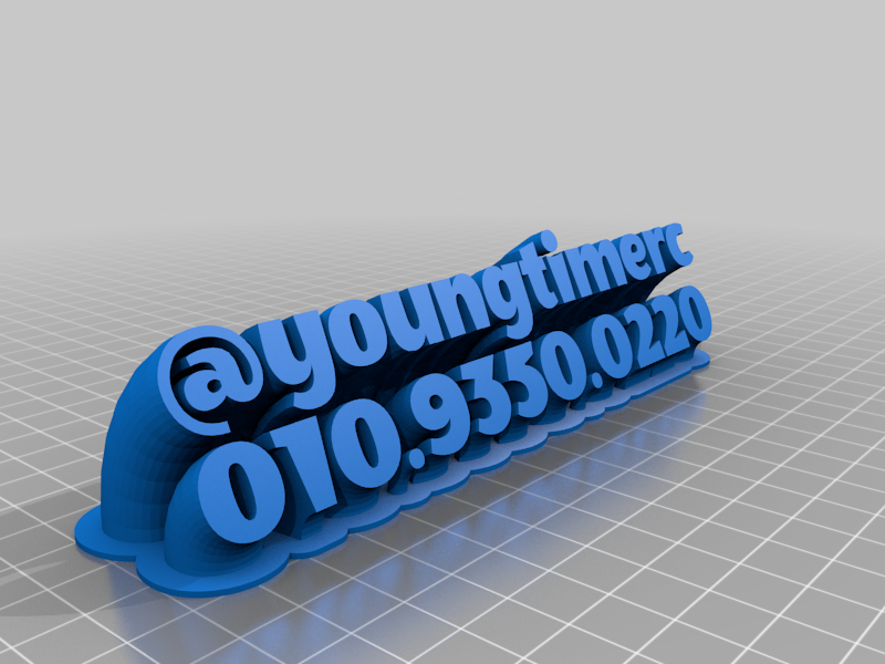 My Customized Sweeping 2-line name plate (text)_number youngtimerc