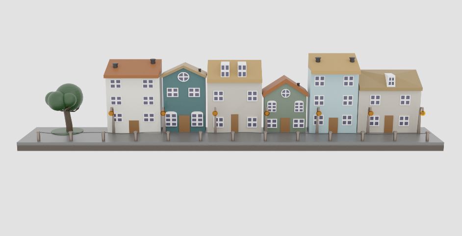 Low poly street