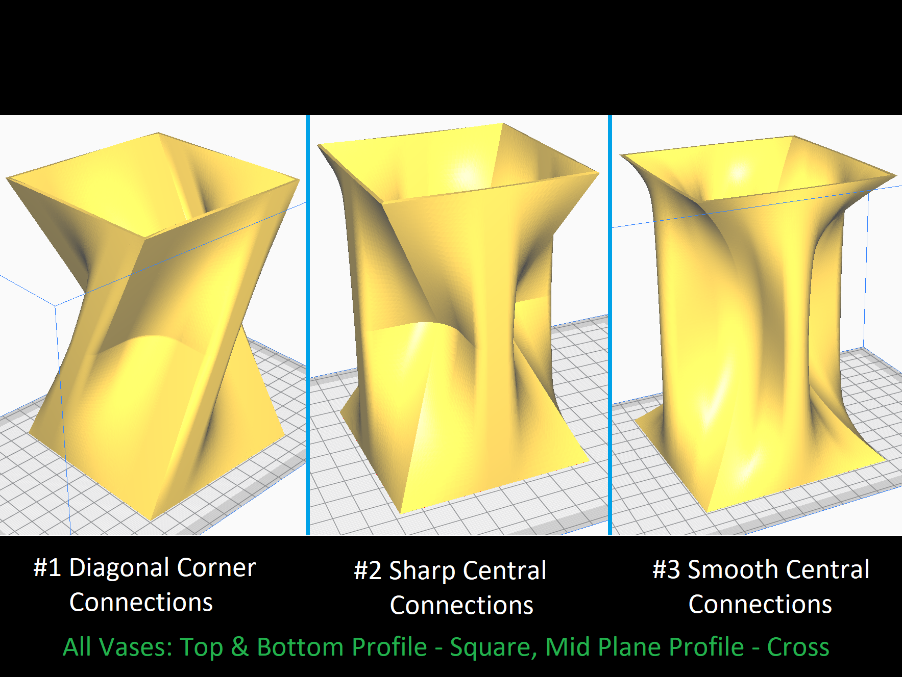 Three Geometric Vases - Collection #1
