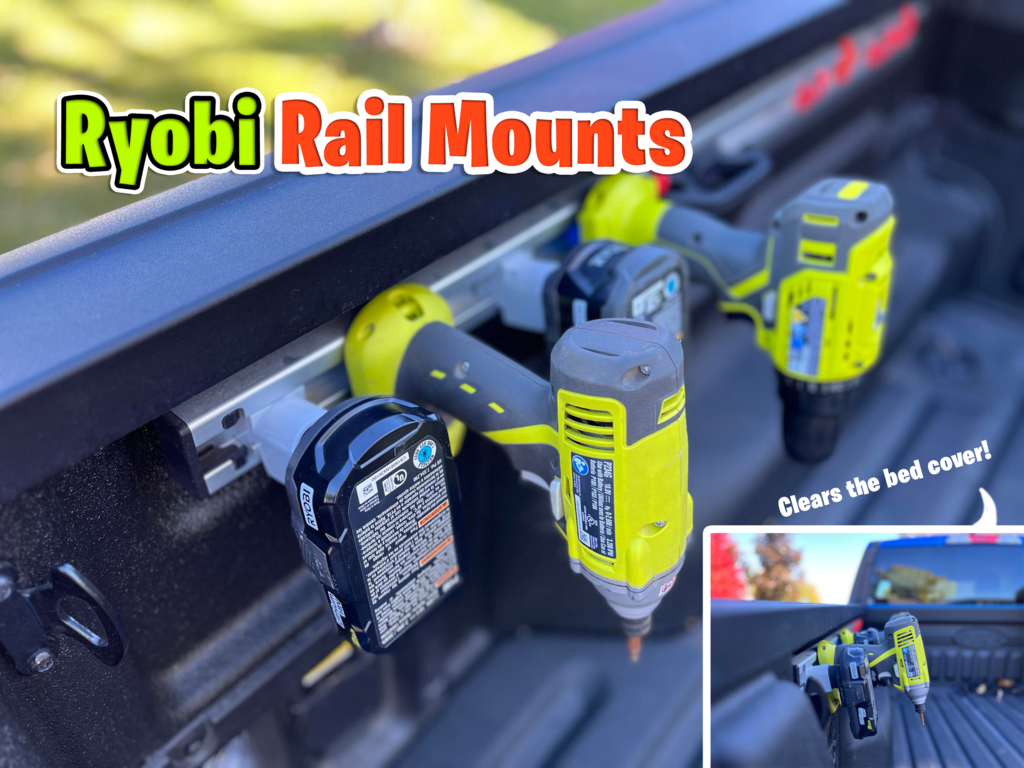 Ford Maverick Truck Ryobi Drill / Tool / Battery Rail Mount Adapter