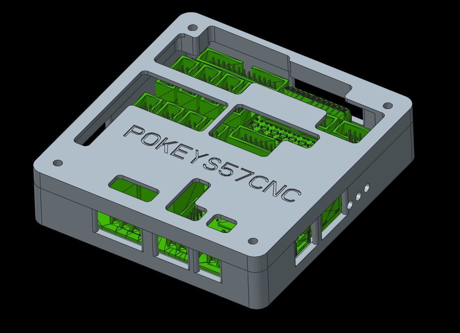 Mill- and Printable Pokeys57CNC Enclosure with DIN RAIL MOUNT capabilities