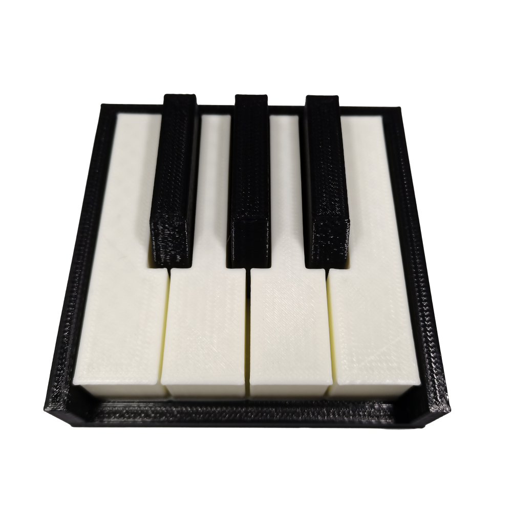 7-key piano keyboard
