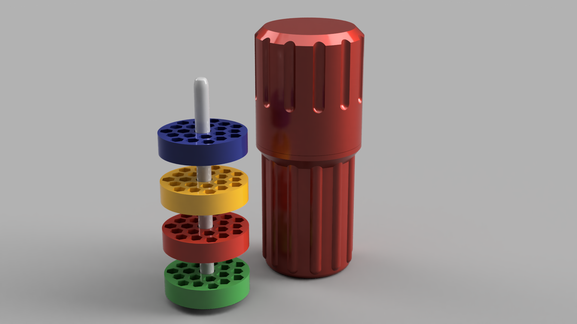 Screwdriver bits cylindrical case (Dagongar Remix)