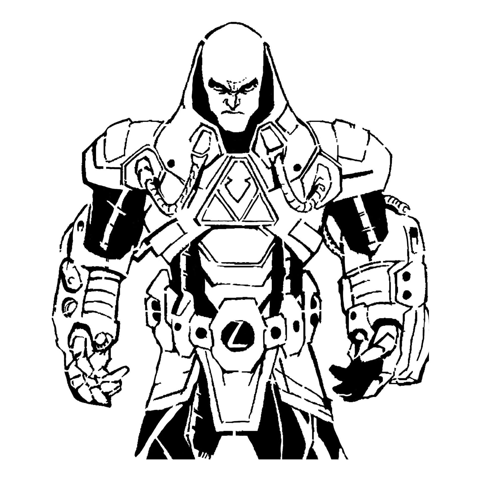 Lex Luthor stencil
