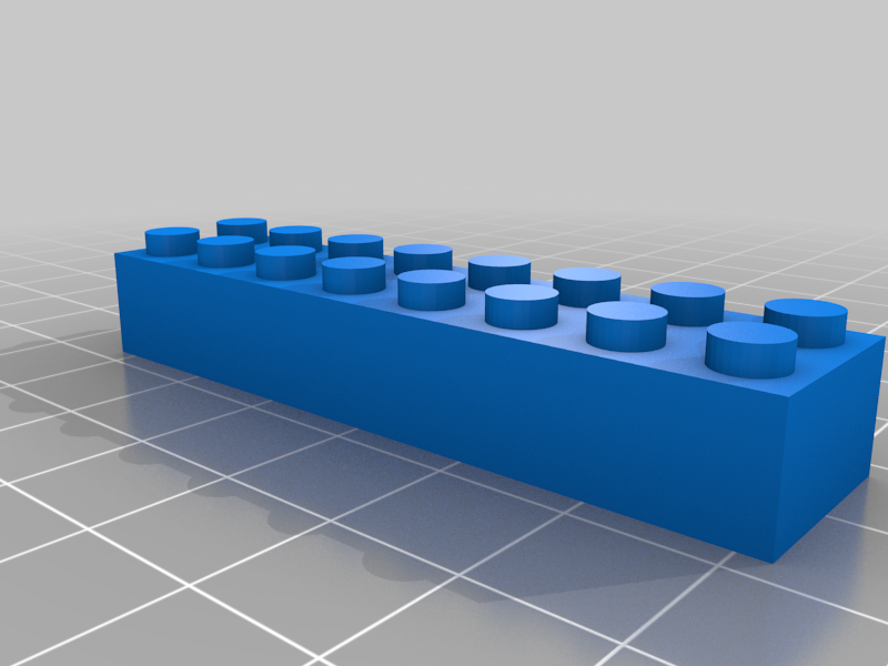 Lego Brick (2x8 ), tight snap-to fit