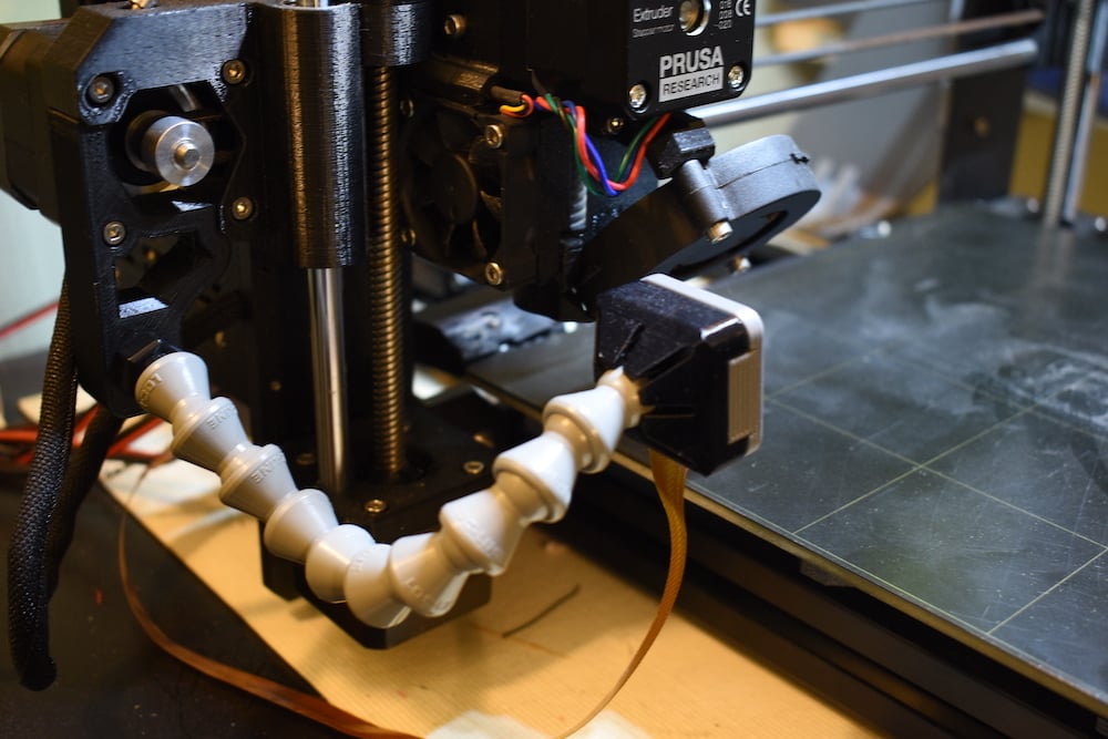 Ball Joint Raspberry Pi Camera Mount for Prusa MK3 and MK2 (Loc-Line Coolant Hose)