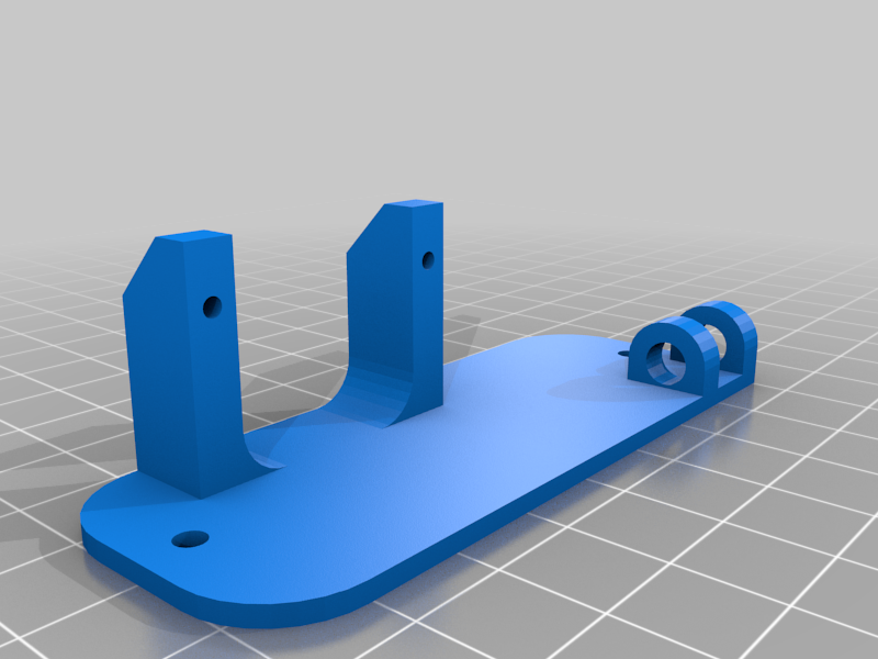 Model train servo holder for railway switch points or railway barriers