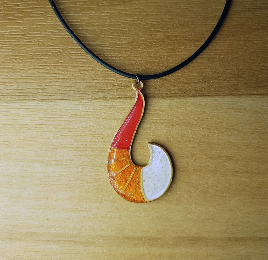 miraculous volpina pendant (with resin infill)