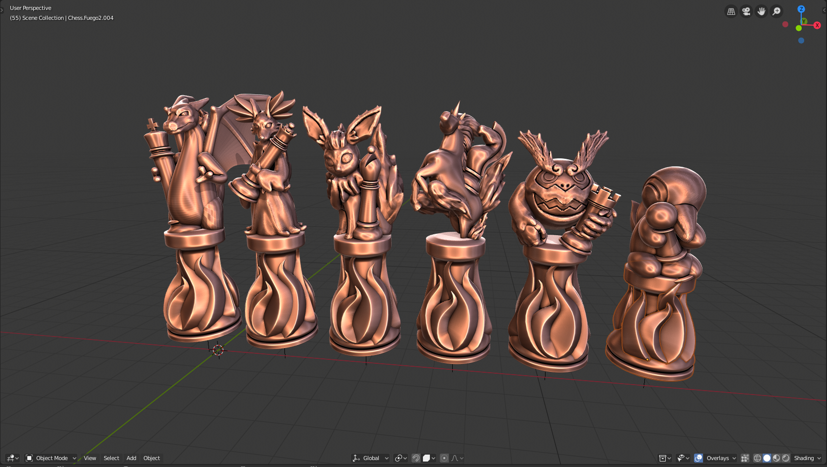 Fire type Pokemon CHess Pack