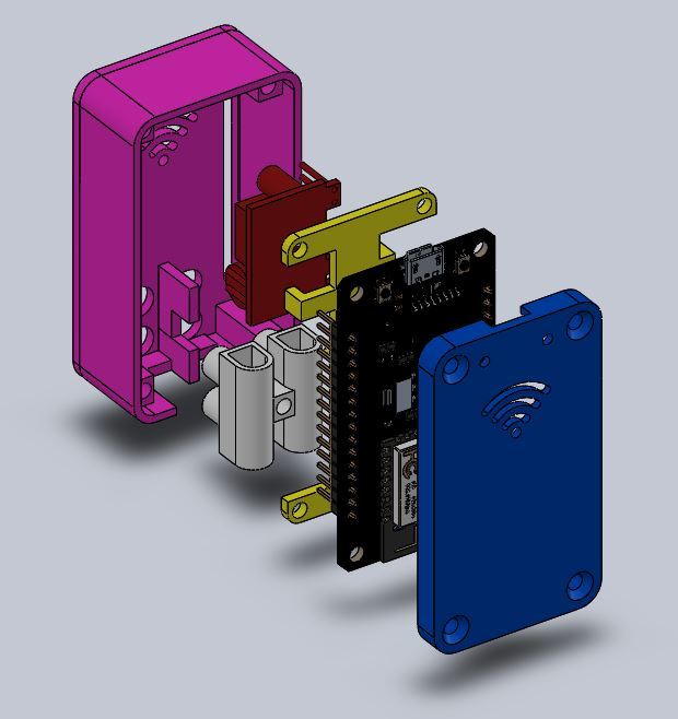 NodeMCU v3 LoLin case with mini PSU