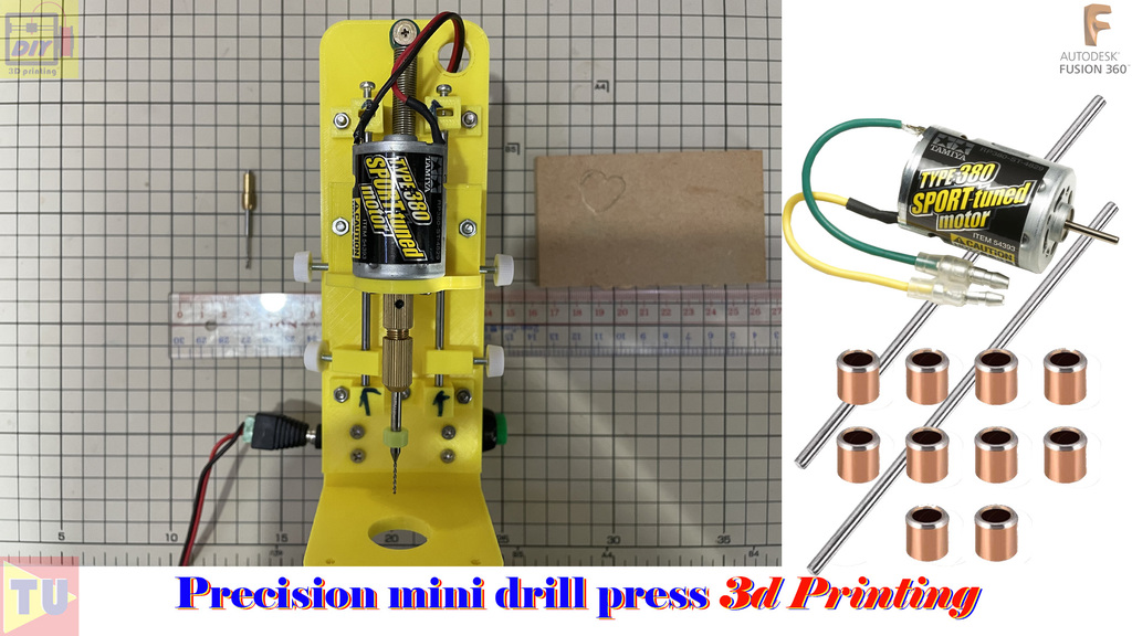 Precision mini drill press using DC 380 motor