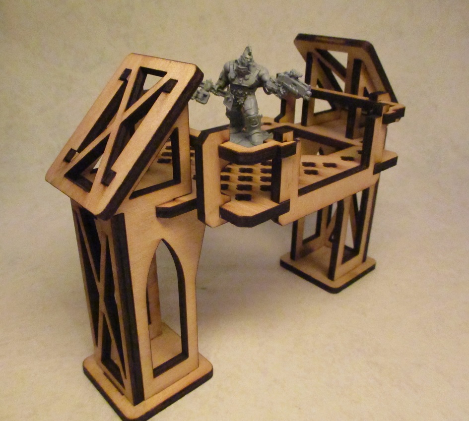 Level 1 walkway platform 8x8 cm for 3mm laser cut MDF