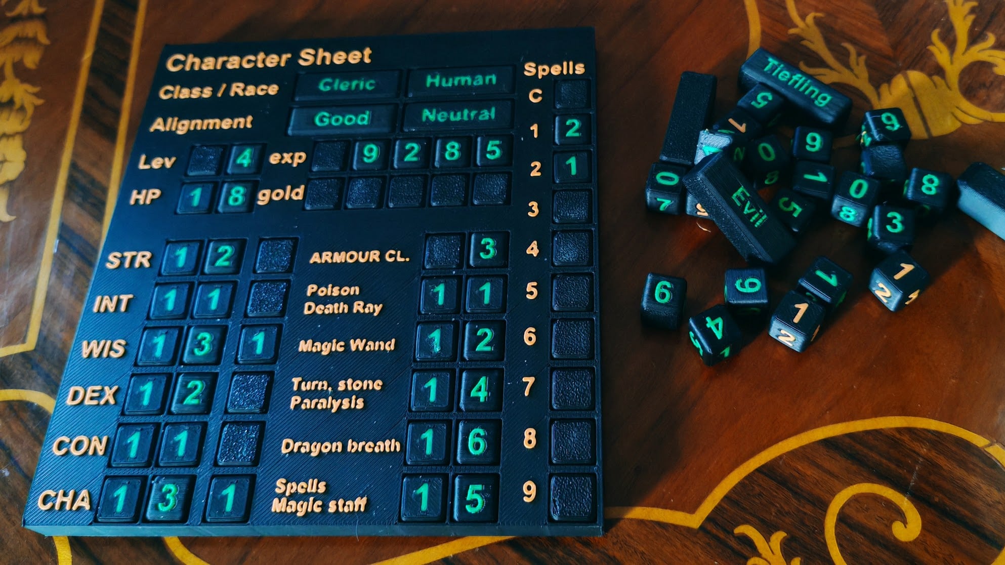 D&D Player Sheet - Dashboard
