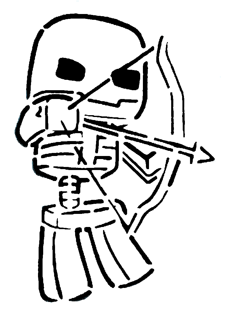 Skeleton Archer stencil